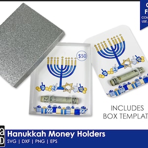 Porte-monnaie Hanukkah avec Cricut ou Silhouette | Cartes de Hanoucca