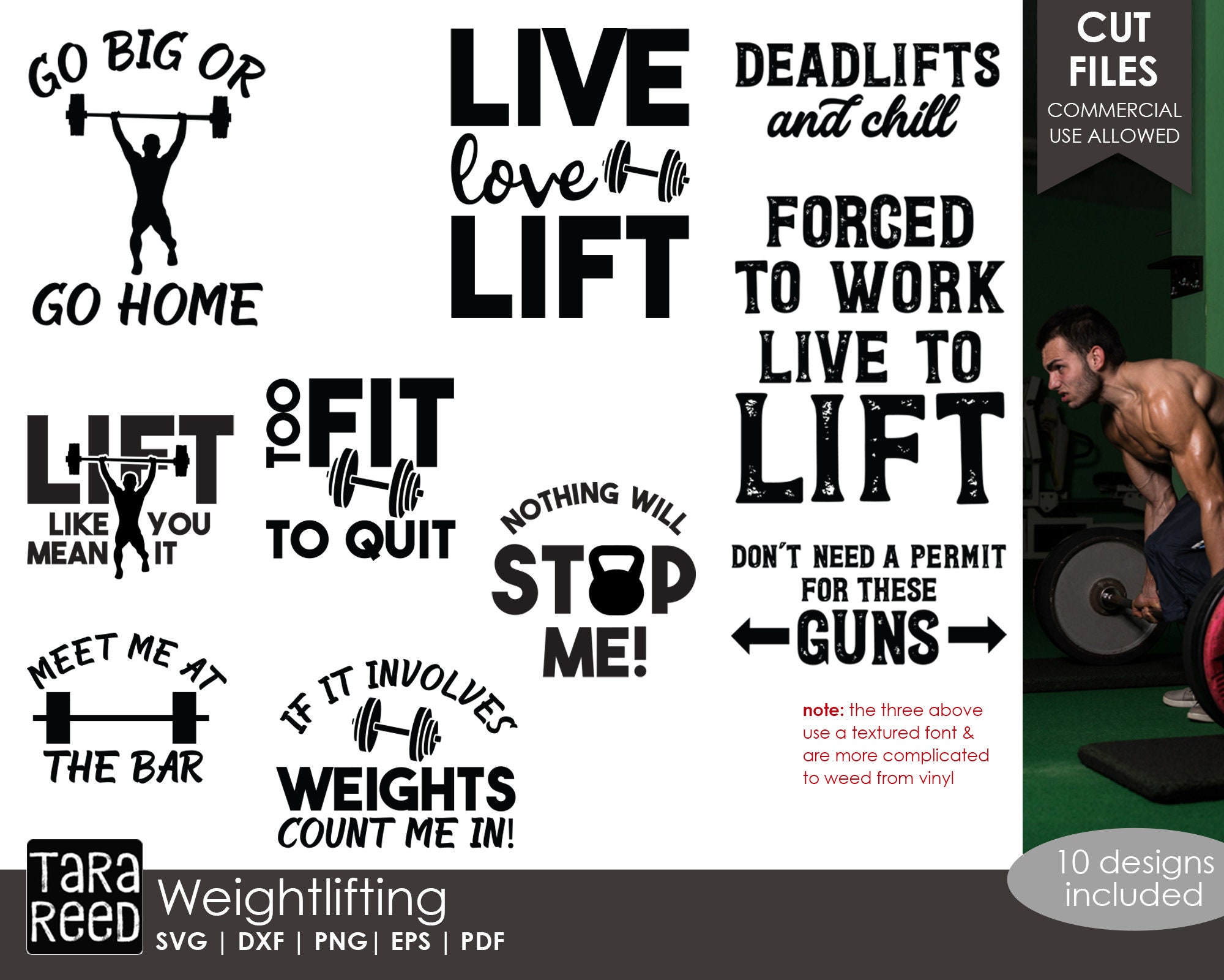 Weightlifting SVG and Cut Files for Crafters