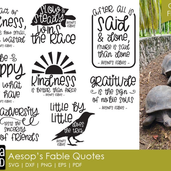 Aesop's Fable Quotes - SVG and Cut Files for Crafters