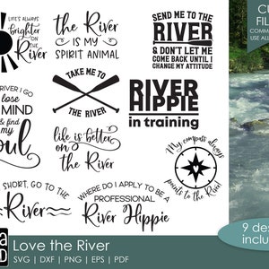 Liebe den Fluss - Fluss SVG und Schnitt Dateien für Handwerker