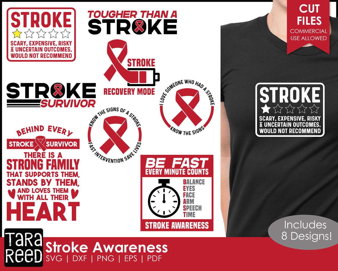 Stroke SVG Files for Cricut or Silhouette | Stroke Awareness Shirts - Etsy