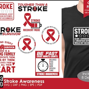 Stroke SVG files for Cricut or Silhouette | Stroke Awareness Shirts
