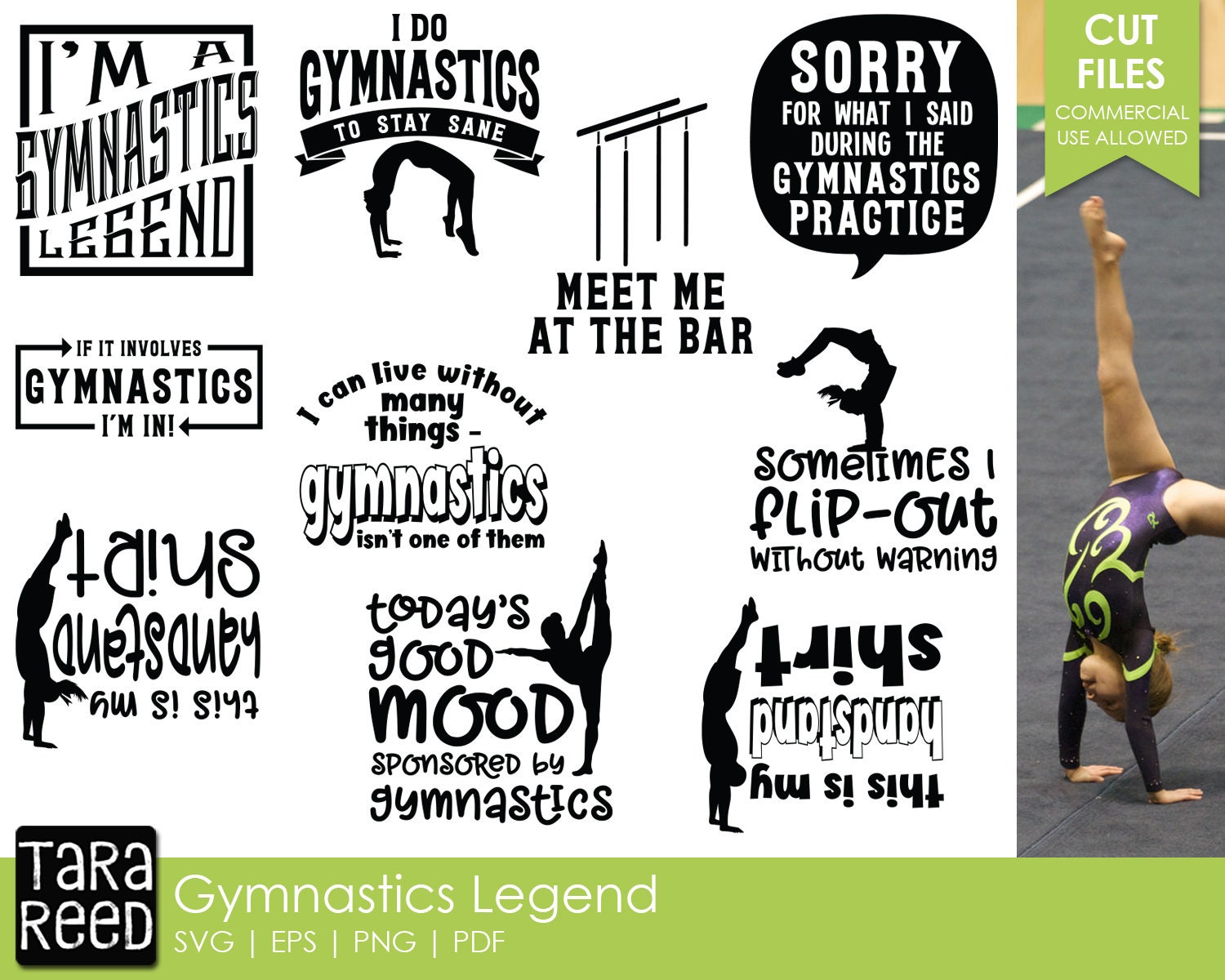 Gymnastics Legend Gymnast SVG and Cut Files for Crafters Etsy