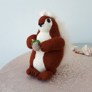 Squirrel Toy gift, Сhildren&#39;s Birthday Gift, Animal toy, Woodland Squirrel, Handmade Crochet squirrel, Cute soft toy, Gift knit toy for kids
