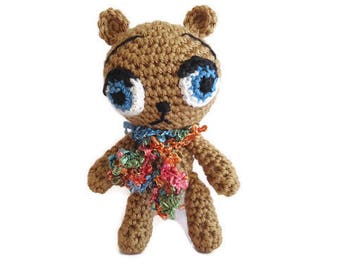 Bärenspielzeug, Bärenstrick-Teddyspielzeug, Baby-Stofftier, Gefülltes Amigurumi-Bärspielzeug, handgemachter Miniatur-Teddybär, Geschenkbär-Babyspielzeug, kleines Bärenspielzeug