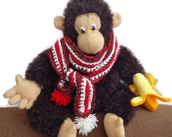 Big Gift Monkey toy, Big Monkey Toy, Gift for kids, Monkey Animal Toy, Large animal, Soft Toy Monkey, Knit orangutan monkey, Birthday gift