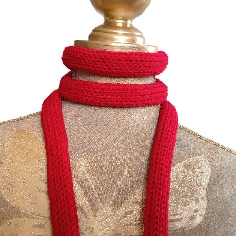 Knitted Scarf in Red