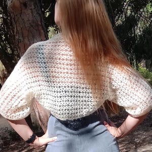 Bolero cover up, Crochet Women bolero, Cream shrug, Knit shrug, Dress cover up, Loose Knit Shrug, Knit bolero, Summer Knit Shrug,