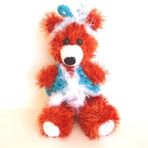 Oso de peluche, accesorio para fotos de recién nacidos, oso de peluche tejido, oso de peluche hecho a mano, regalo para niña, regalo de cumpleaños para bebé, juguete para bebé, oso de peluche suave