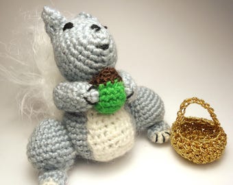 Squirrel Toy gift, Animal toy, Little girl boy gift, Handmade Crochet squirrel, Cute soft toy, Gift toy for kids, Сhildren's Birthday Gift