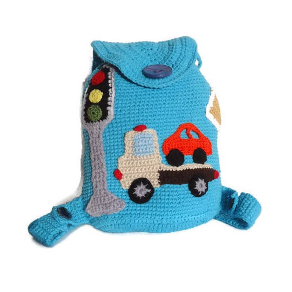Knit kids bag Child's backpack Bag for kids Girl boy Knit bag Сhildren Birthday Gift Boy gift Haversack for kids Knit Packsack Gift