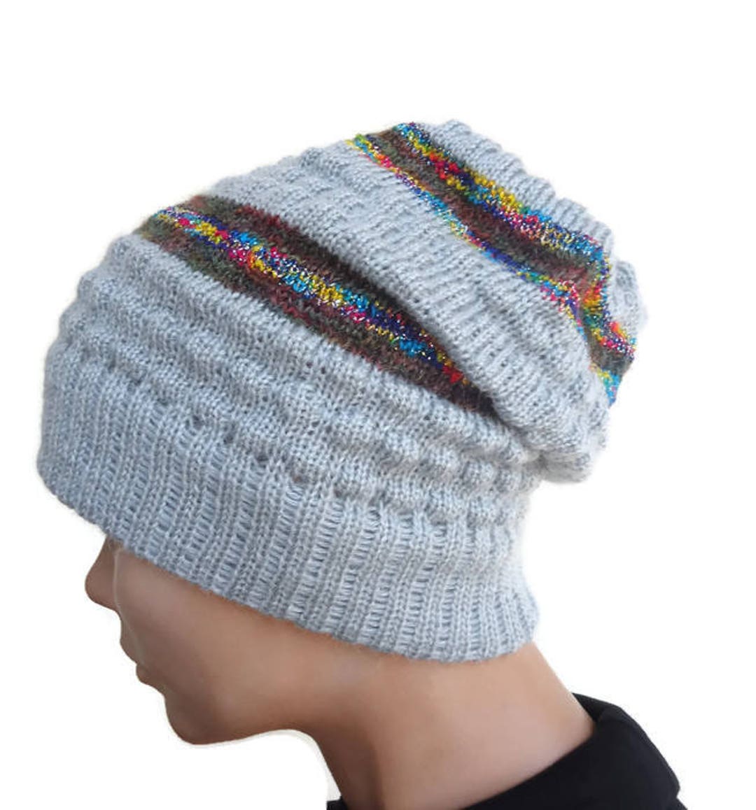 Gray Knit Hat Women Knit Hat Women Beanie Knitted Cap Gift Etsy Norway
