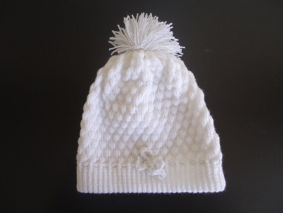 white womens beanie hat