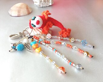 Charm de sac ange pour poupée de perles, accessoire perles de rocaille en verre cristal acrylique