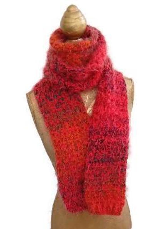 Knit Fluffy Soft scarf, Knitted warm scarf, Hand knitted scarf, Women men knit scarf, Crochet scarf, Girl gift, Gift for her him, Long scarf