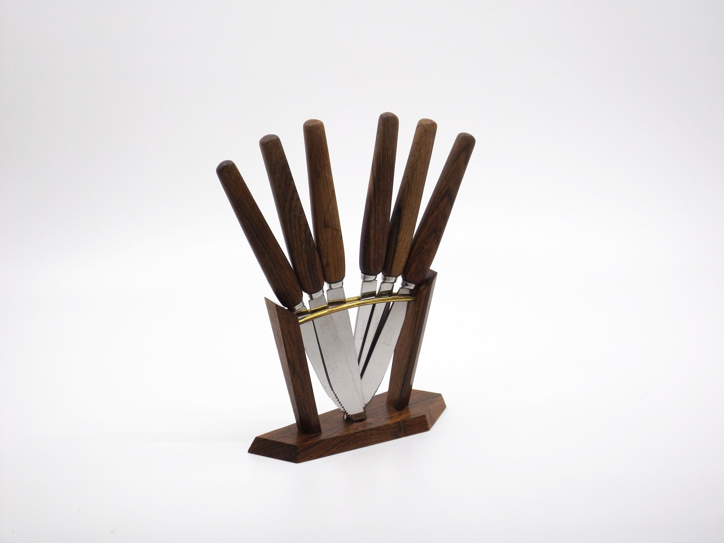 Fruit Knife Set in Teak Wood by SOLINGEN Germany Vintage Etsy