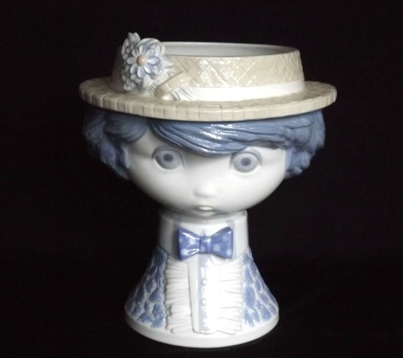 Vintage LLADRO Vase Retired 1981 Glazed Lladro Little Etsy