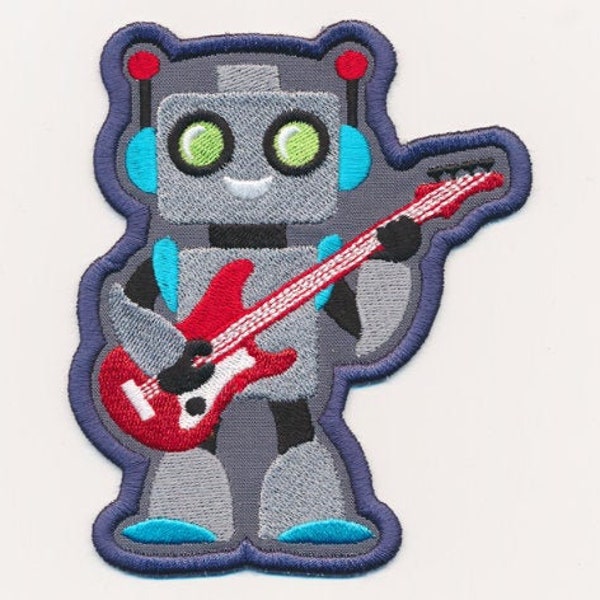 Rockin Robot Embroidered Patch for jackets sweatshirts, denim, bags, and jeans