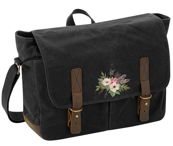 Olives floral embroidery leather backpack sale