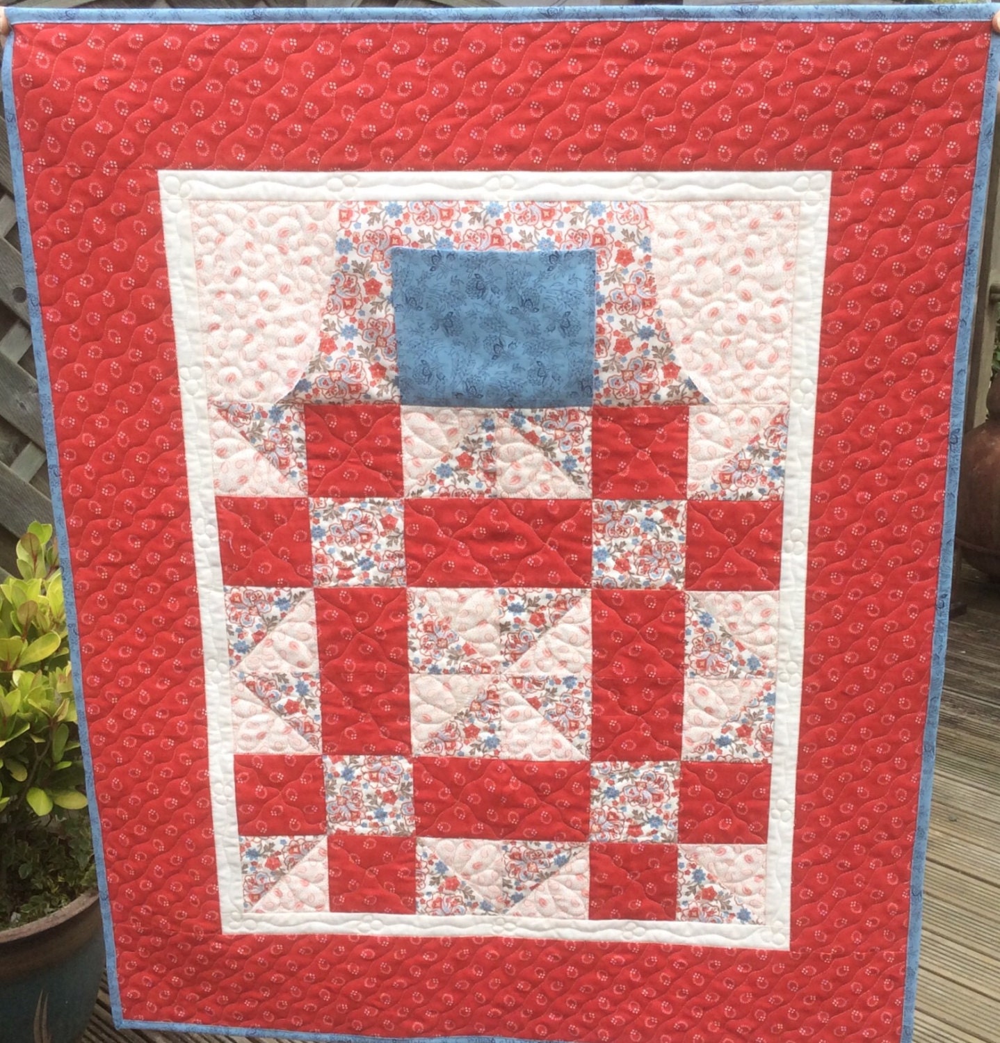 Lap Quilt with pockets.