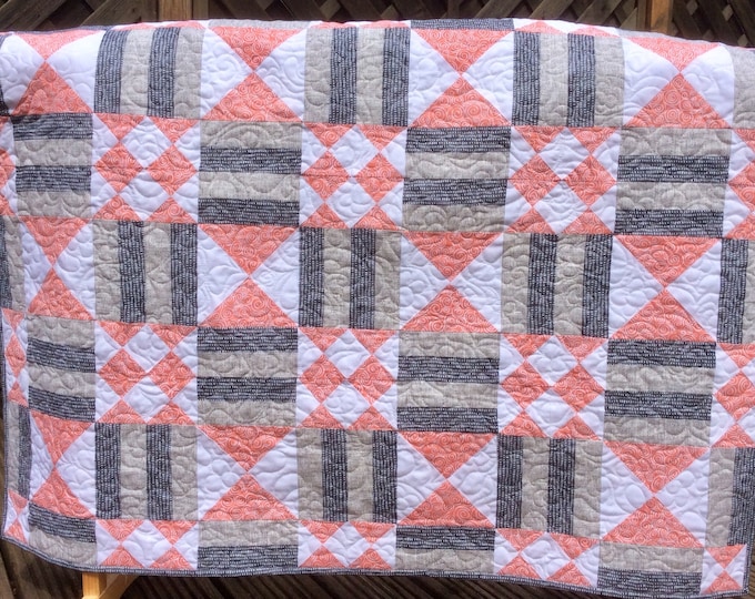 Handmade baby quilt. Baby quilt for sale.