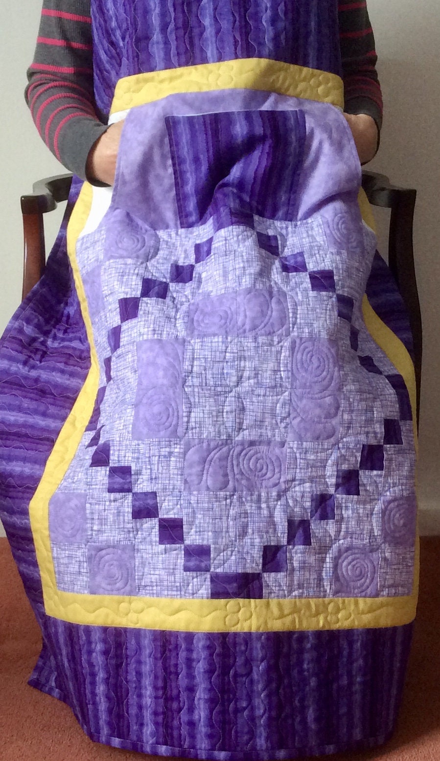 Handmade “Lap quilt with pockets “ wheelchair quilt, nursing home quilt.