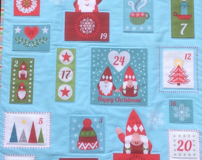 Hygge Glow Advent Calendar. Lewis and Irene Advent Calendar. Holiday Countdown. Reusable advent Calendar. Quilted advent Calendar.