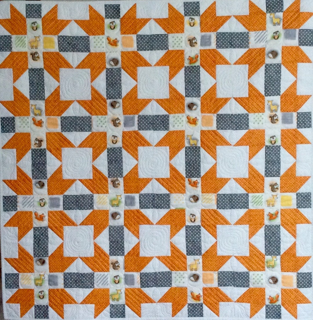 Handmade Baby Quilt. Woodland Creatures Baby Quilt. Etsy