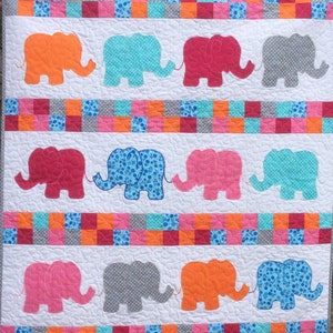 Elephant baby quilt.