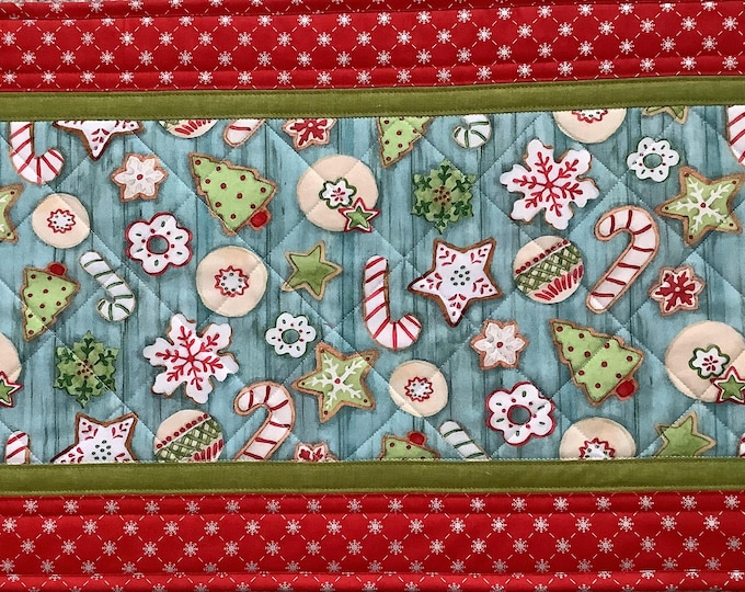 Handmade reversible Christmas Table Runner.