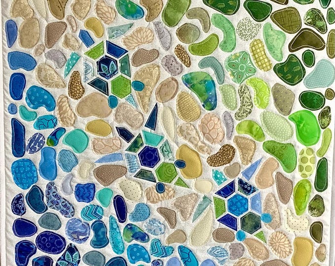 Sea Glass Quilted Wall Hanging
