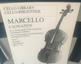 Cello bibliothek marcello 6 sonaten with 3 pullouts.