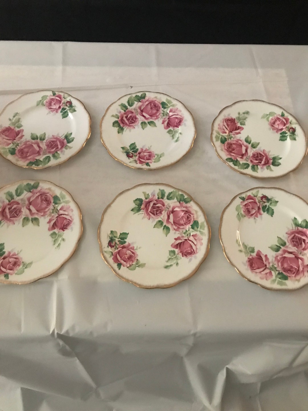 6 Lady Margaret Saucer/bread Plates Queen Anne Fine Bone China Etsy