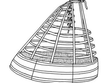 1865 Elliptical Cage Crinoline - Kit - Cinderella (NO PATTERN/FABRIC)