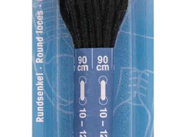 Pairs of Black Round Shoe Laces 120cm long