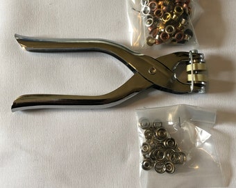 Eyelet Plier Set with 4mm eyelets and jersey fasteners -REDUCED TO CLEAR