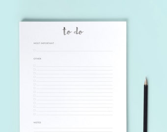 Printable To Do List Organiser | Professional and Creative Stationery | Instant Digital Download | To Do