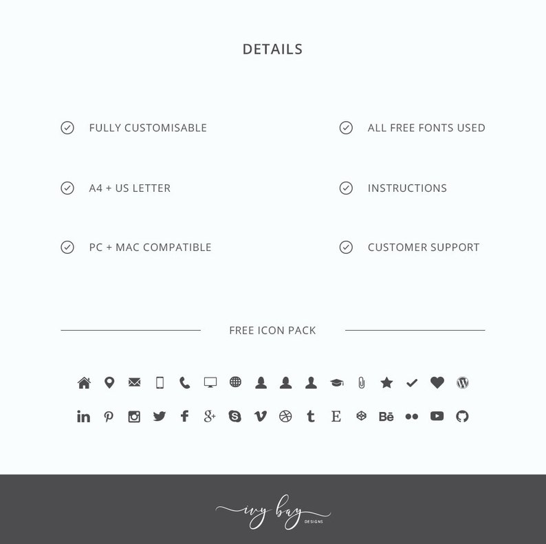 Word Template Instant Download Matching Resume Available Cover Letter Letterhead Simple Cover Letter Modern Cover Letter Template Design Templates Paper Delage Com Br