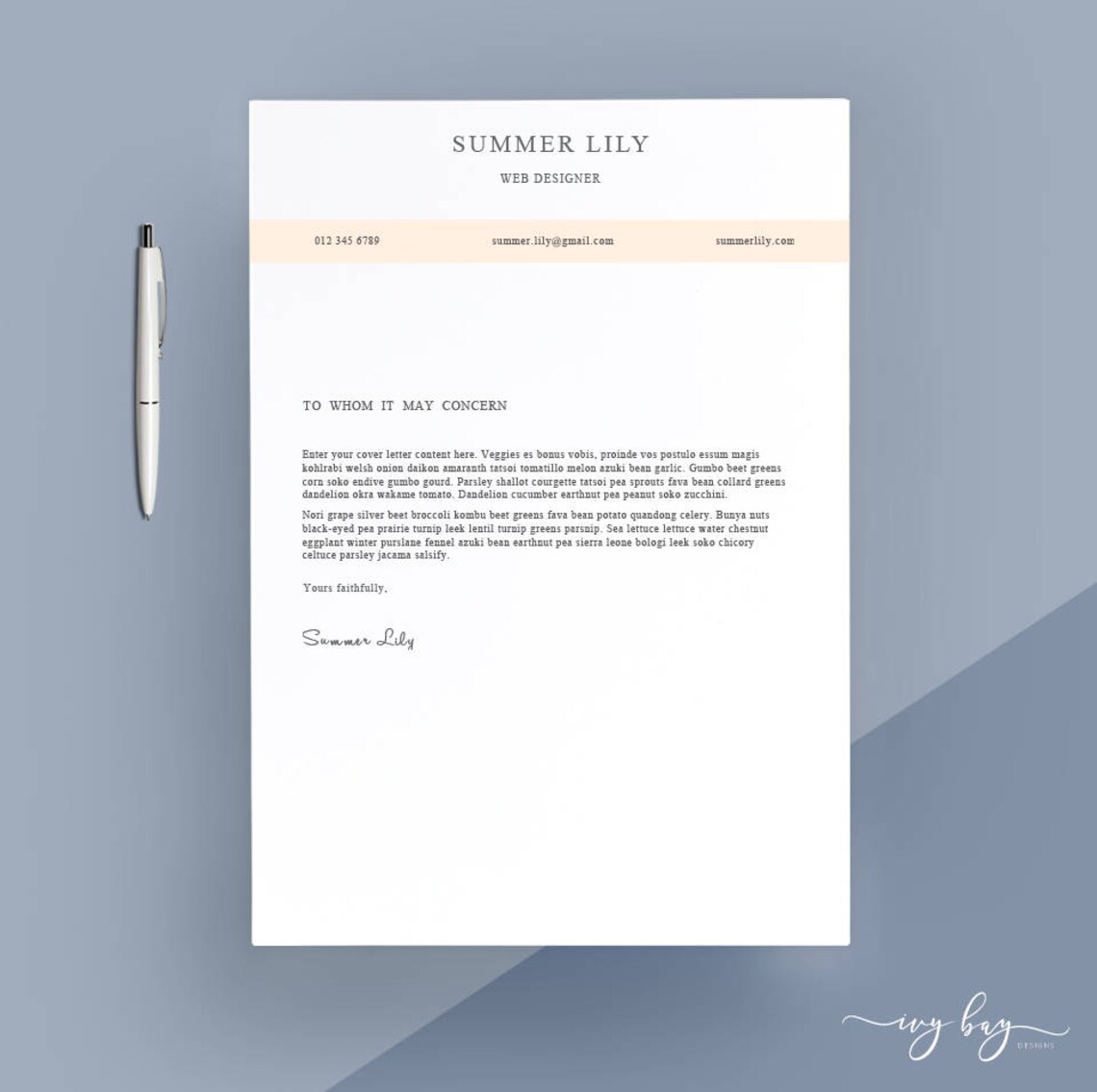 lettre en tête