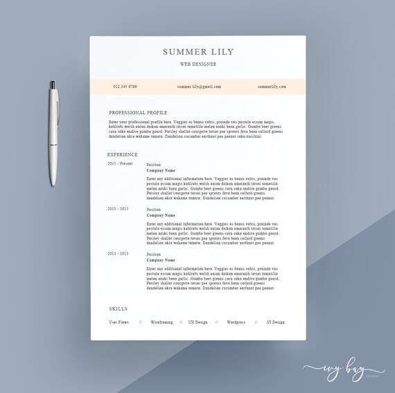 Simple Resume Cover Letter from i.etsystatic.com