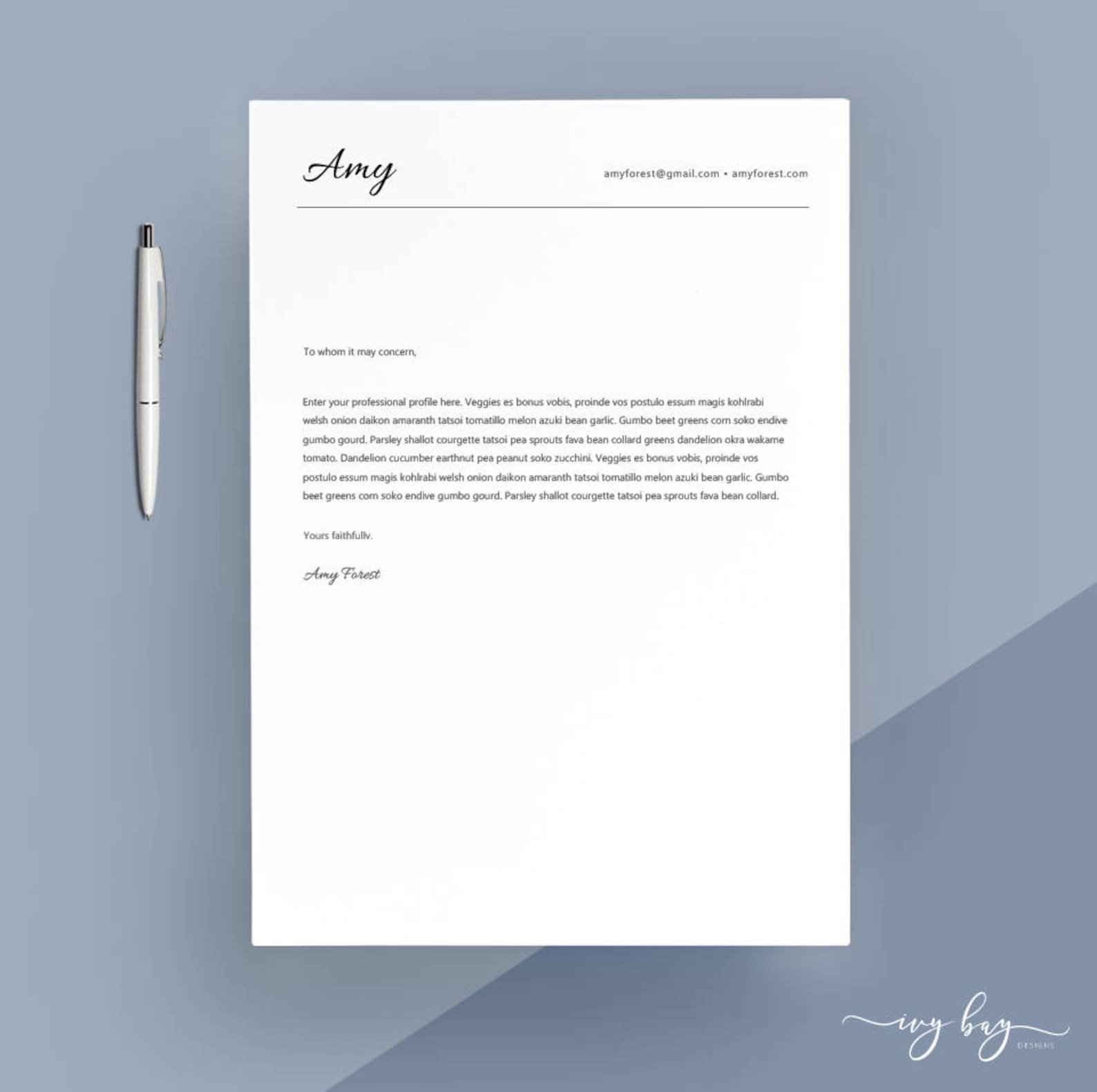 simple cover letter template australia