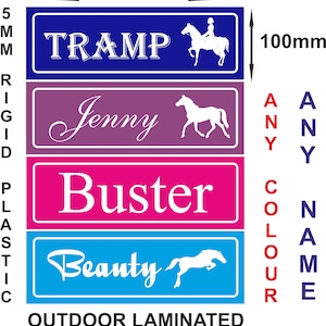 Personalized Horse Stable Sign - Custom Name / Colour Options | Durable, Weather-Resistant | Perfect Gift for Horse Lovers & Barn Owners