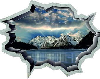 Motorhome vinyl graphic stickers decal camper-van RV caravan mountain lake 70cm x 40cm HD Printed