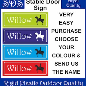 Personalized Horse Stable Sign - Custom Name / Colour Options | Durable, Weather-Resistant | Perfect Gift for Horse Lovers & Barn Owners