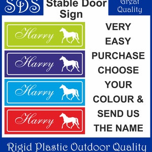 Personalized Horse Stable Sign - Custom Name / Colour Options | Durable, Weather-Resistant | Perfect Gift for Horse Lovers & Barn Owners