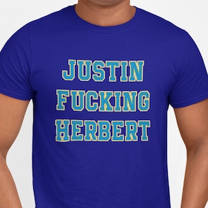 Justin Herbert shirt, LA Chargers quarterback, University of Oregon, NFL, first round draft pick, Rookie, Keenan Allen, graphic tshirt