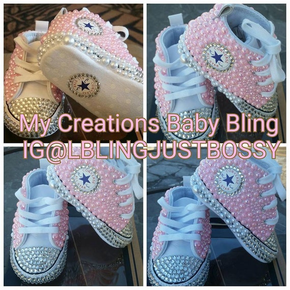 baby converse with rhinestones