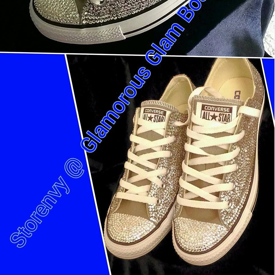 BLING RHINESTONE CONVERSE - Etsy