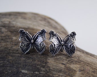 Lightness, silver earrings, butterfly earrings, stud earrings, sterling silver 925