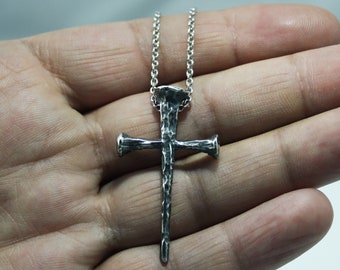 Ciondolo In Argento Sterling 925 Ossidato Con Perline – Forme Disponibili: Croce, Cuore, Cerchio – Gioiello Vintage Massiccio - 5